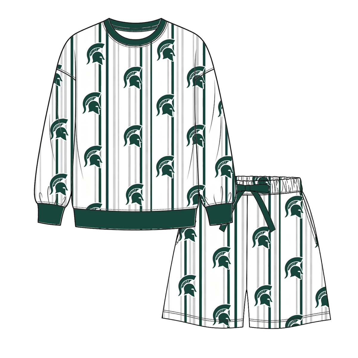 （Weekly Pre-Order）Mommy&Me Football Print Shorts Set（Ends 9.20）