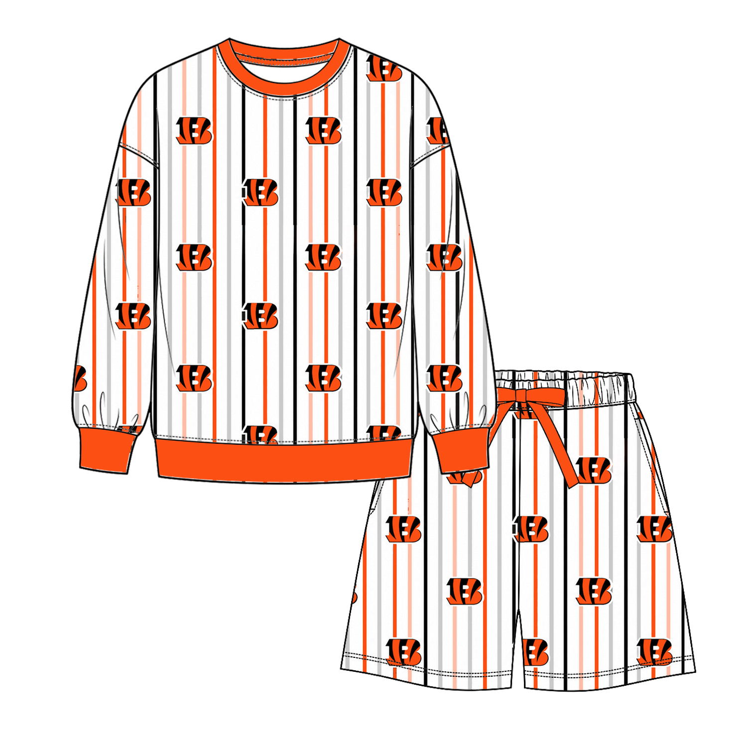 （Weekly Pre-Order）Mommy&Me Football Print Shorts Set（Ends 9.20）