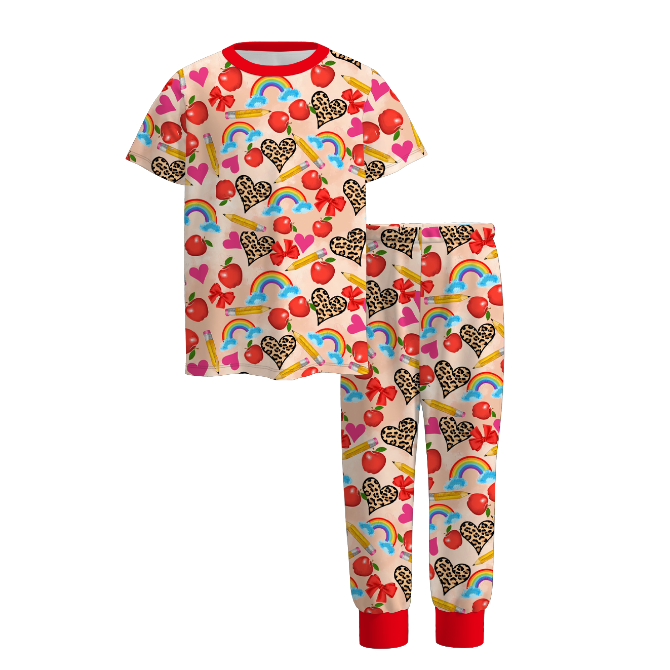 （Pre Order）Summer Back To School Print Pajamas