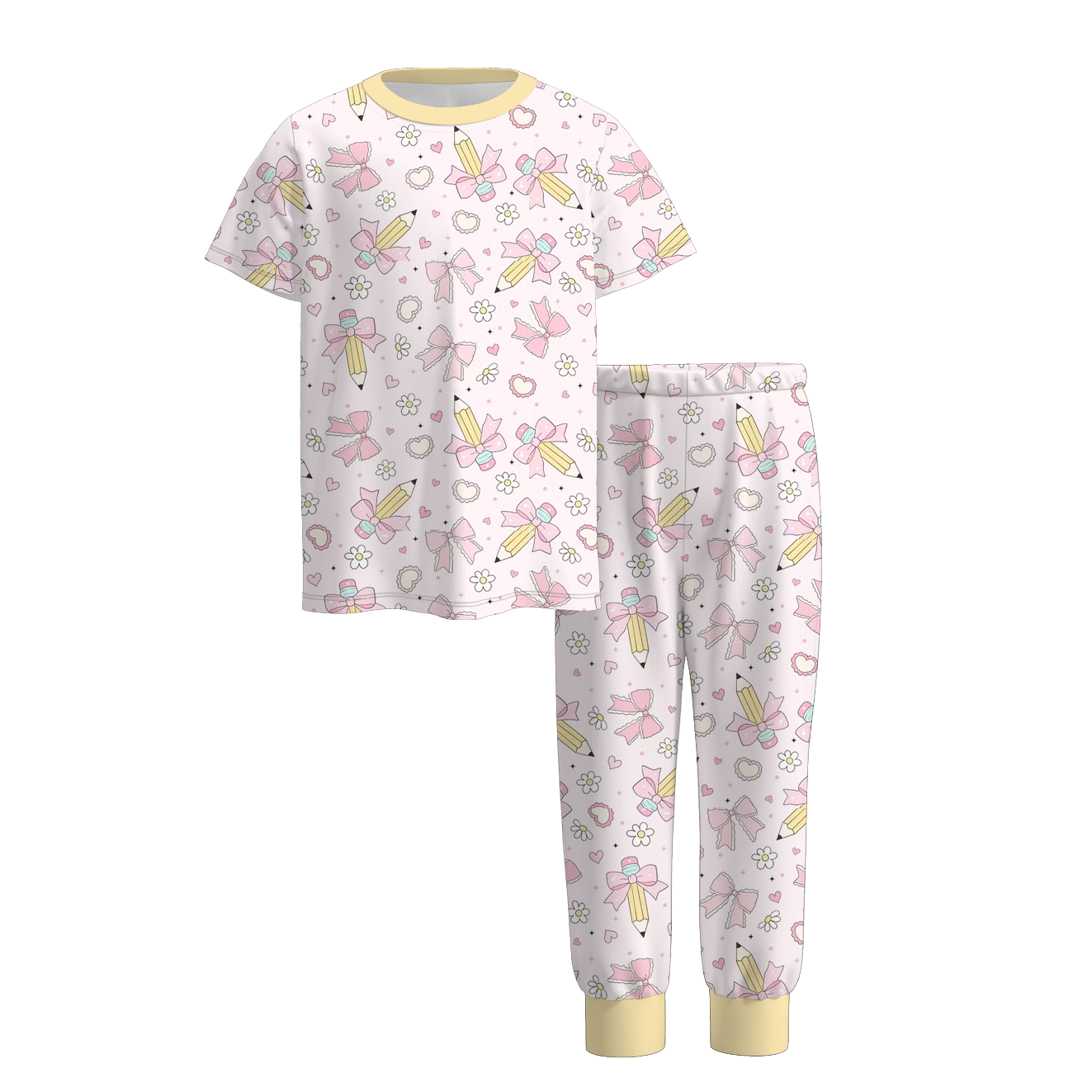 （Pre Order）Summer Back To School Print Pajamas