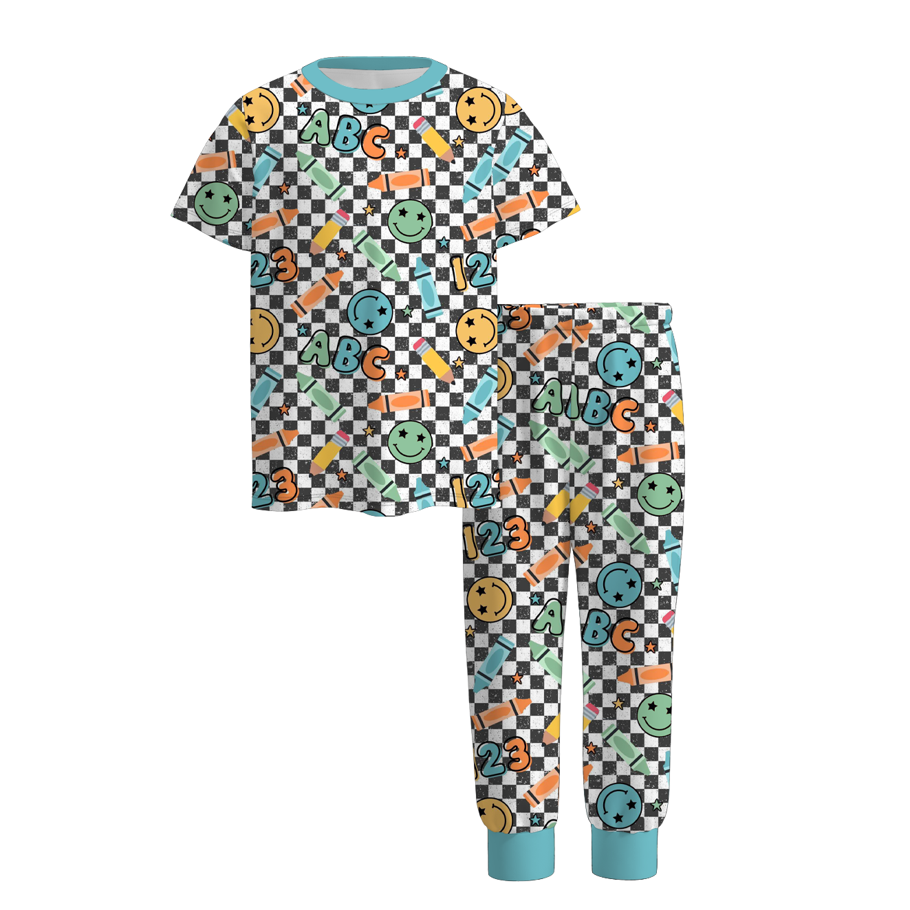 （Pre Order）Summer Back To School Print Pajamas