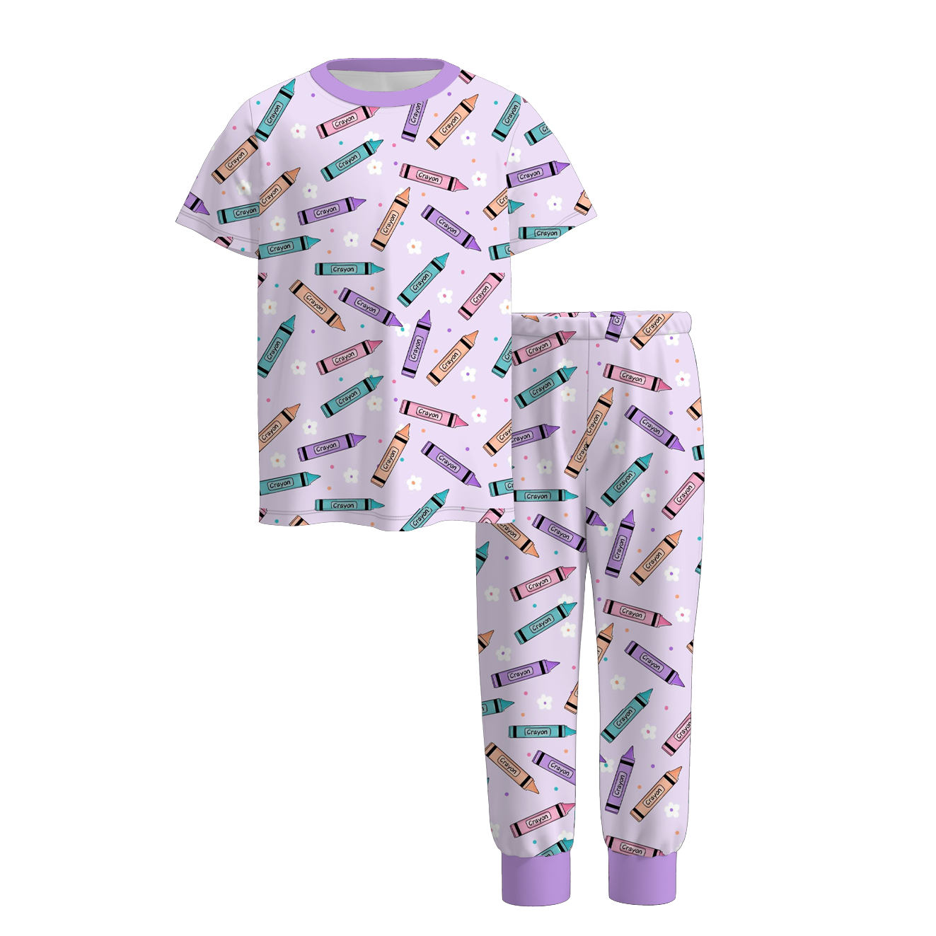 （Pre Order）Summer Back To School Print Pajamas