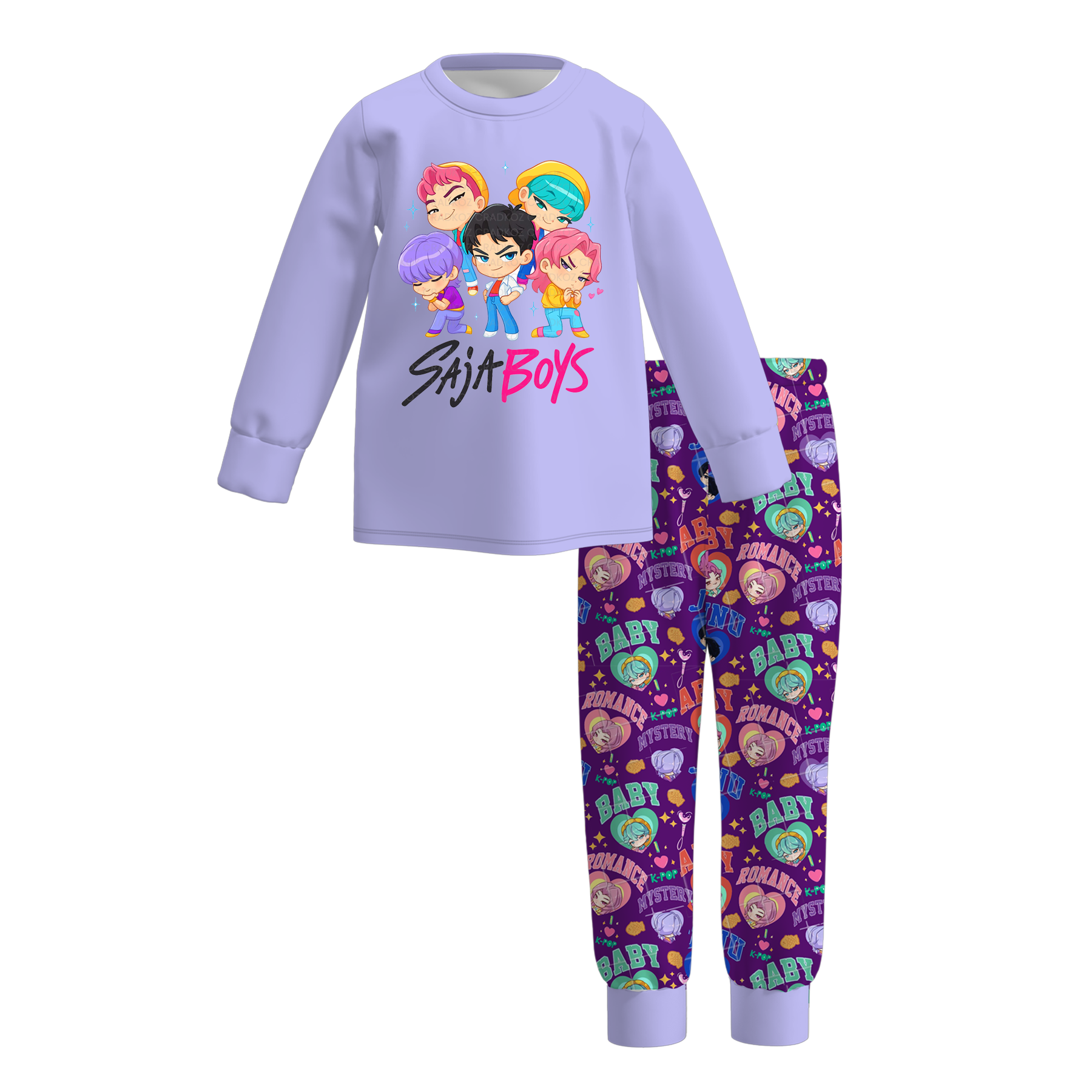 （Pre Order）Girls Movie Character Print Pajamas