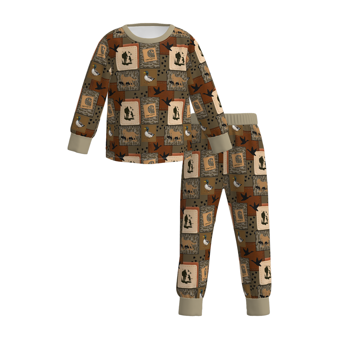 （Pre Order）Boys Fall Print Pajamas Set