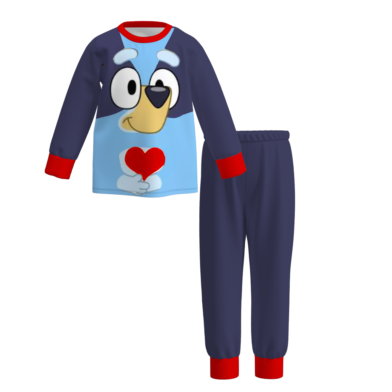 （Pre Order）Boys Christmas Blue Dog Print Pajamas Set