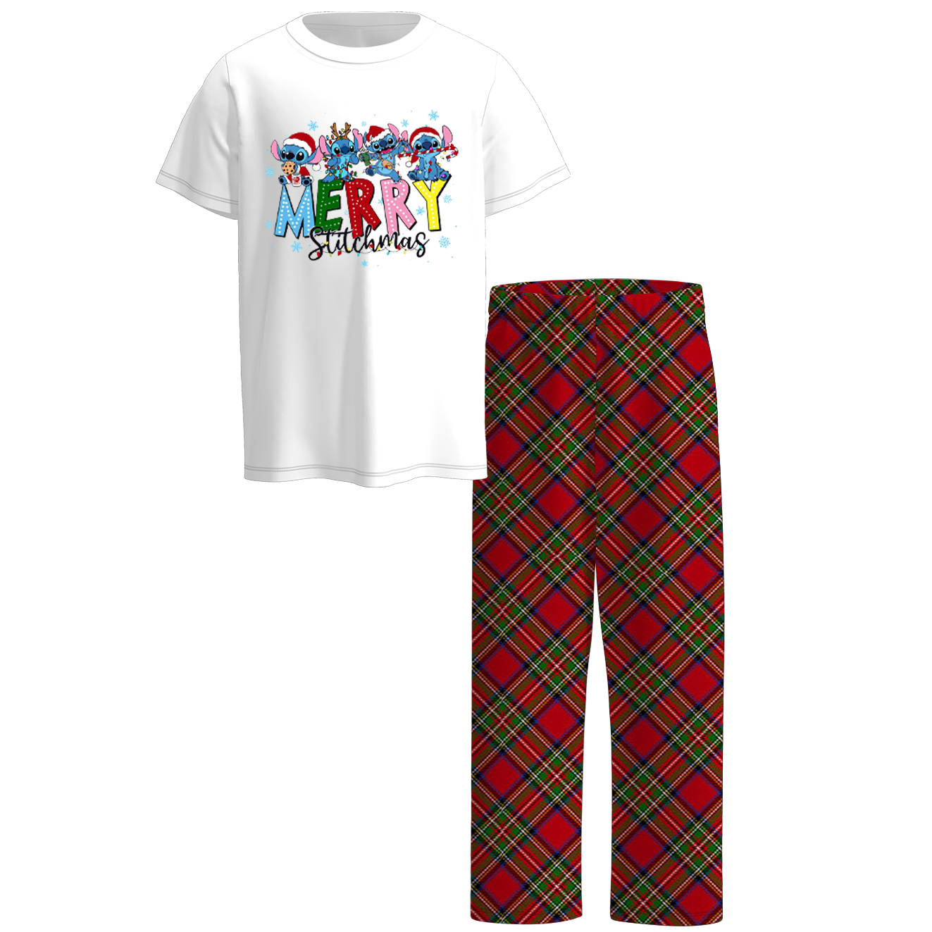 （Pre Order）Family Christmas Blue Dog Print Pajamas
