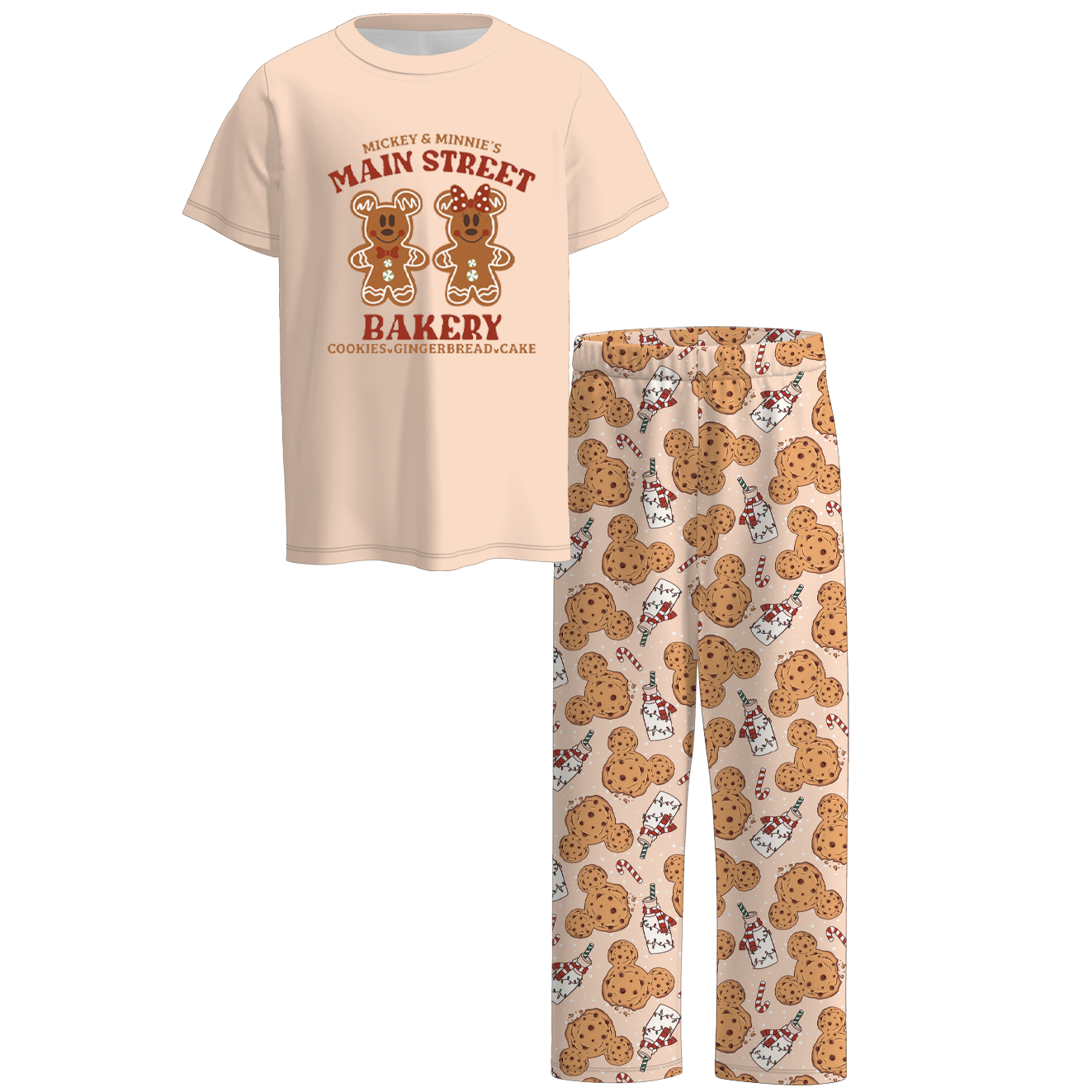 （Pre Order）Family Christmas Gingerbread Print Pajamas