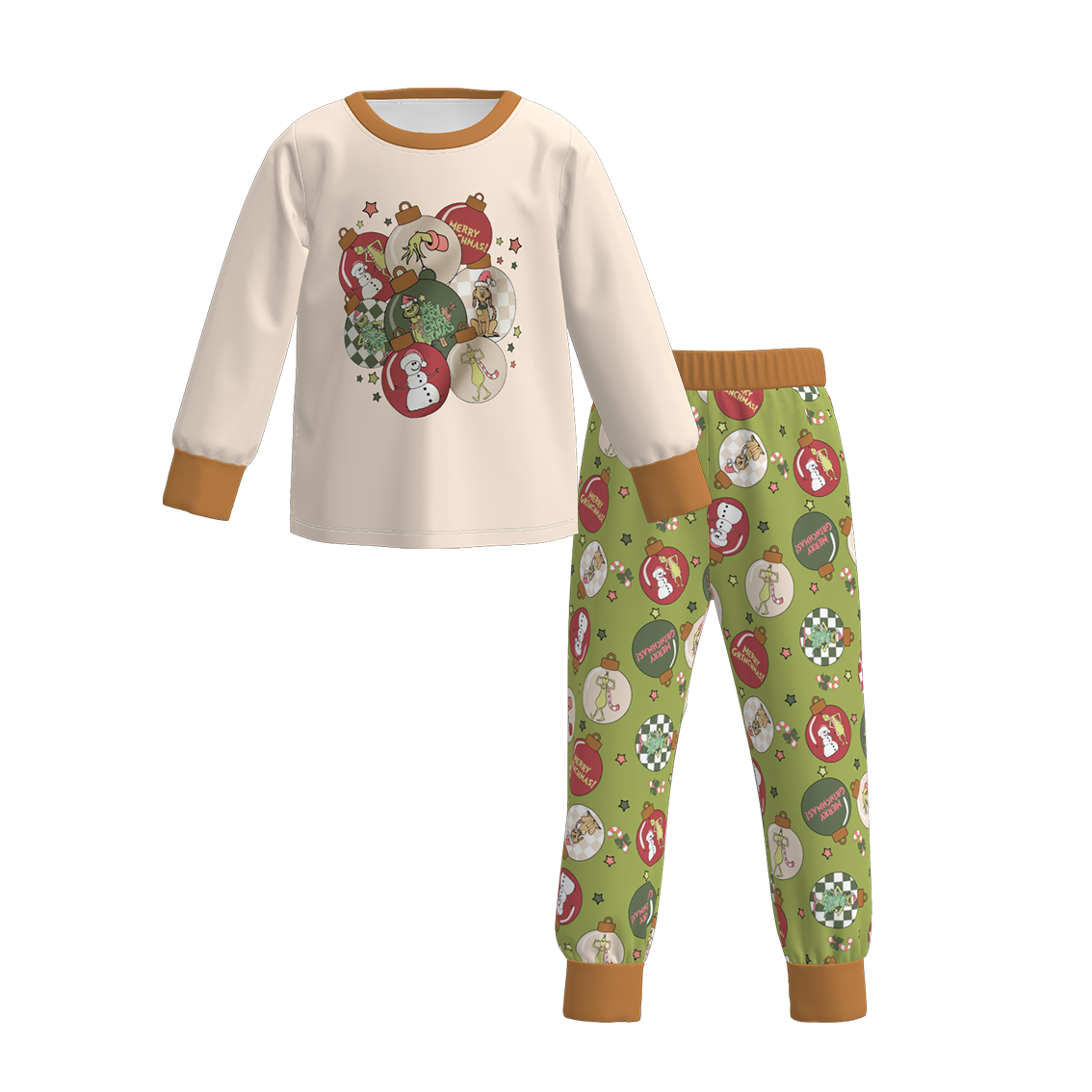 （Pre Order）Family Christmas Cartoon Print Pajamas