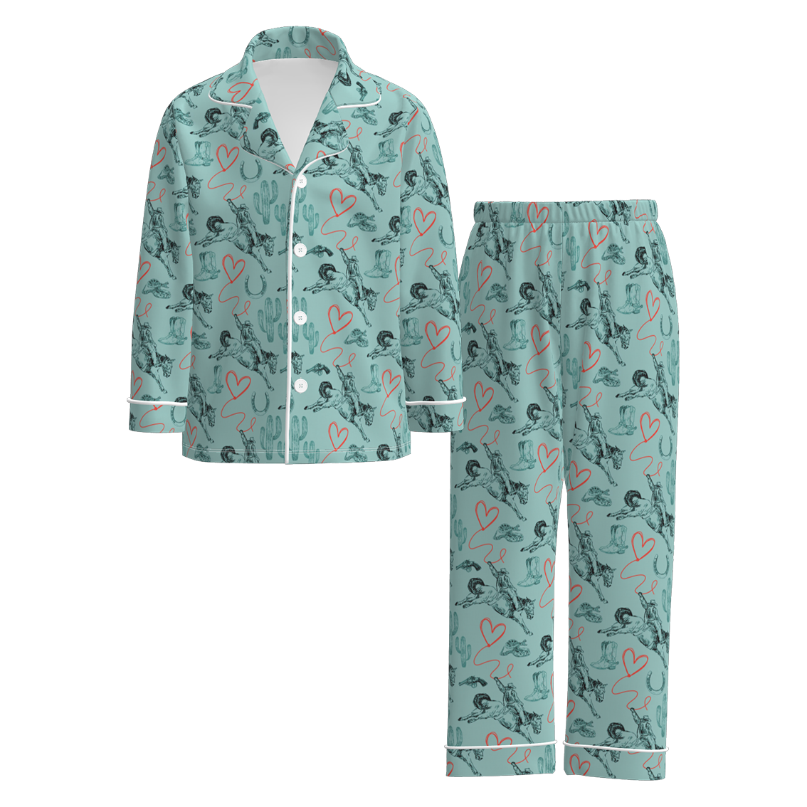 （Pre Order）Boys Valentine's Day Print Pajamas