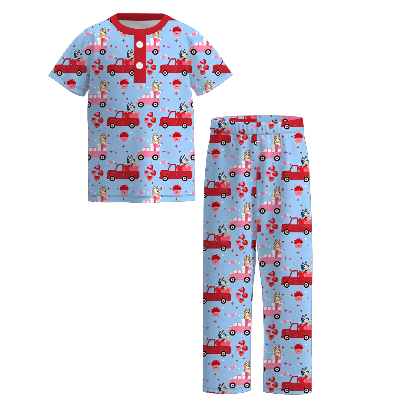 （Pre Order）Boys Valentine's Day Print Pajamas