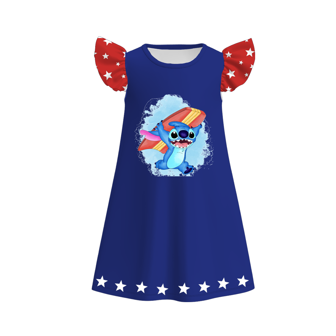 （Pre Order）Siblings Spring and Summer Cartoon Print Dress,Top and Set