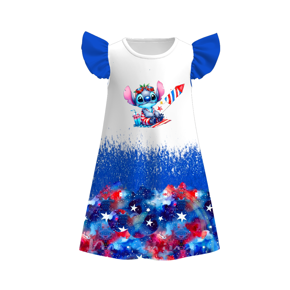 （Pre Order）Siblings Spring and Summer Cartoon Print Dress,Top and Set