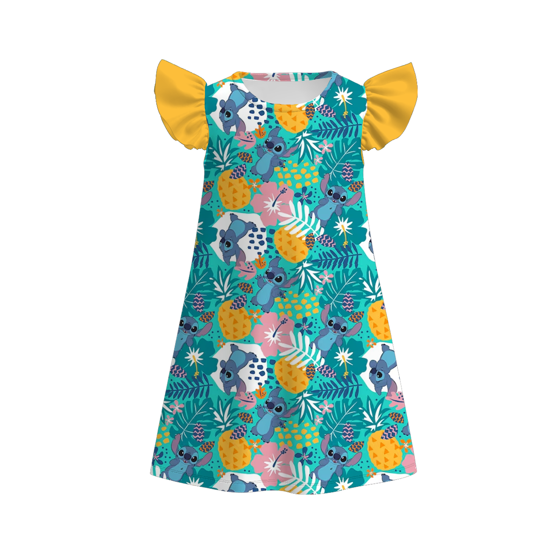 （Pre Order）Siblings Spring and Summer Cartoon Print Dress,Top and Set