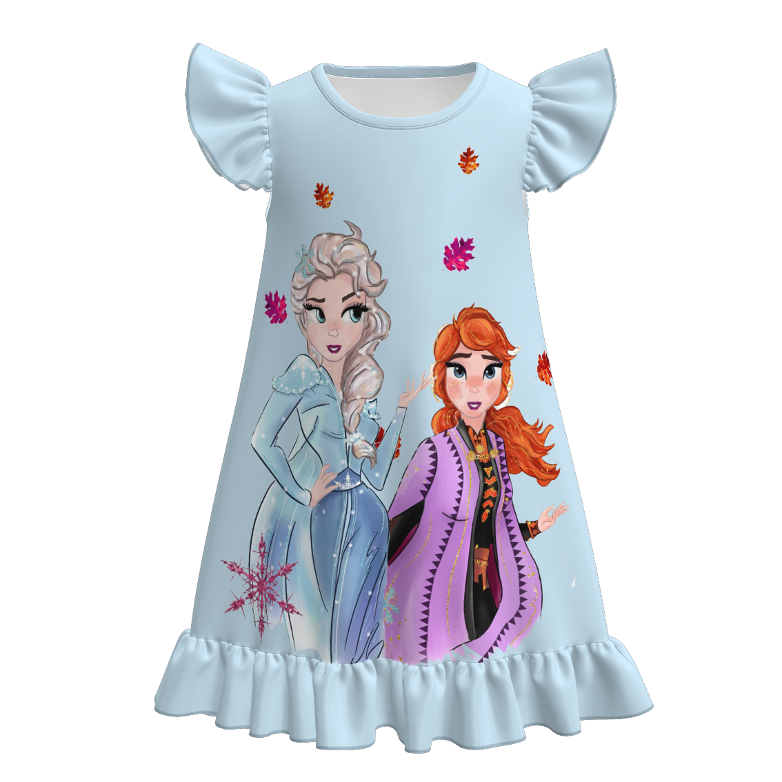 （Pre Order）Girls Spring and Summer Cartoon＆Princess Print Pajamas