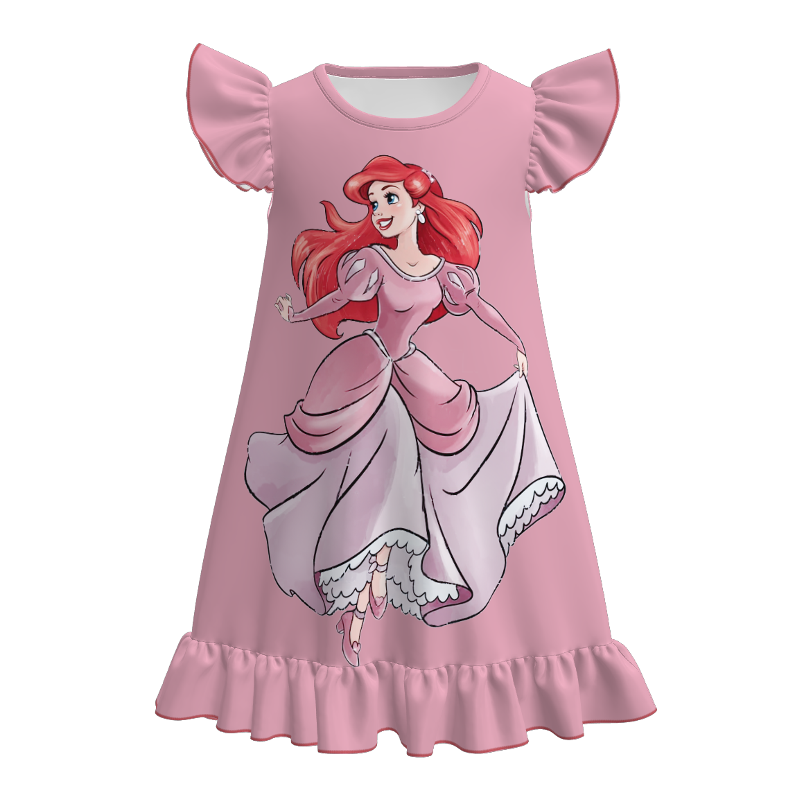 （Pre Order）Girls Spring and Summer Cartoon＆Princess Print Pajamas
