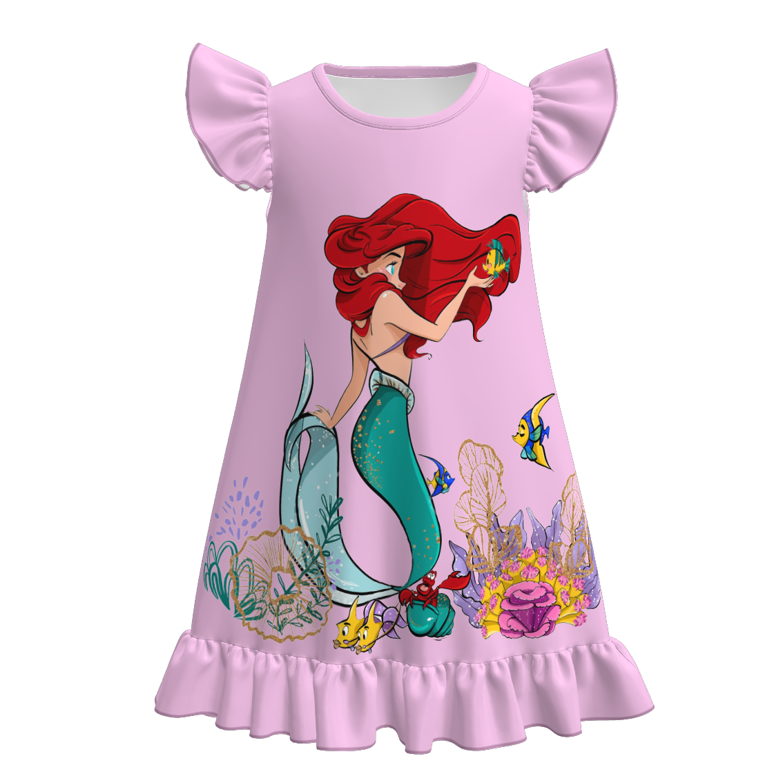 （Pre Order）Girls Spring and Summer Cartoon＆Princess Print Pajamas