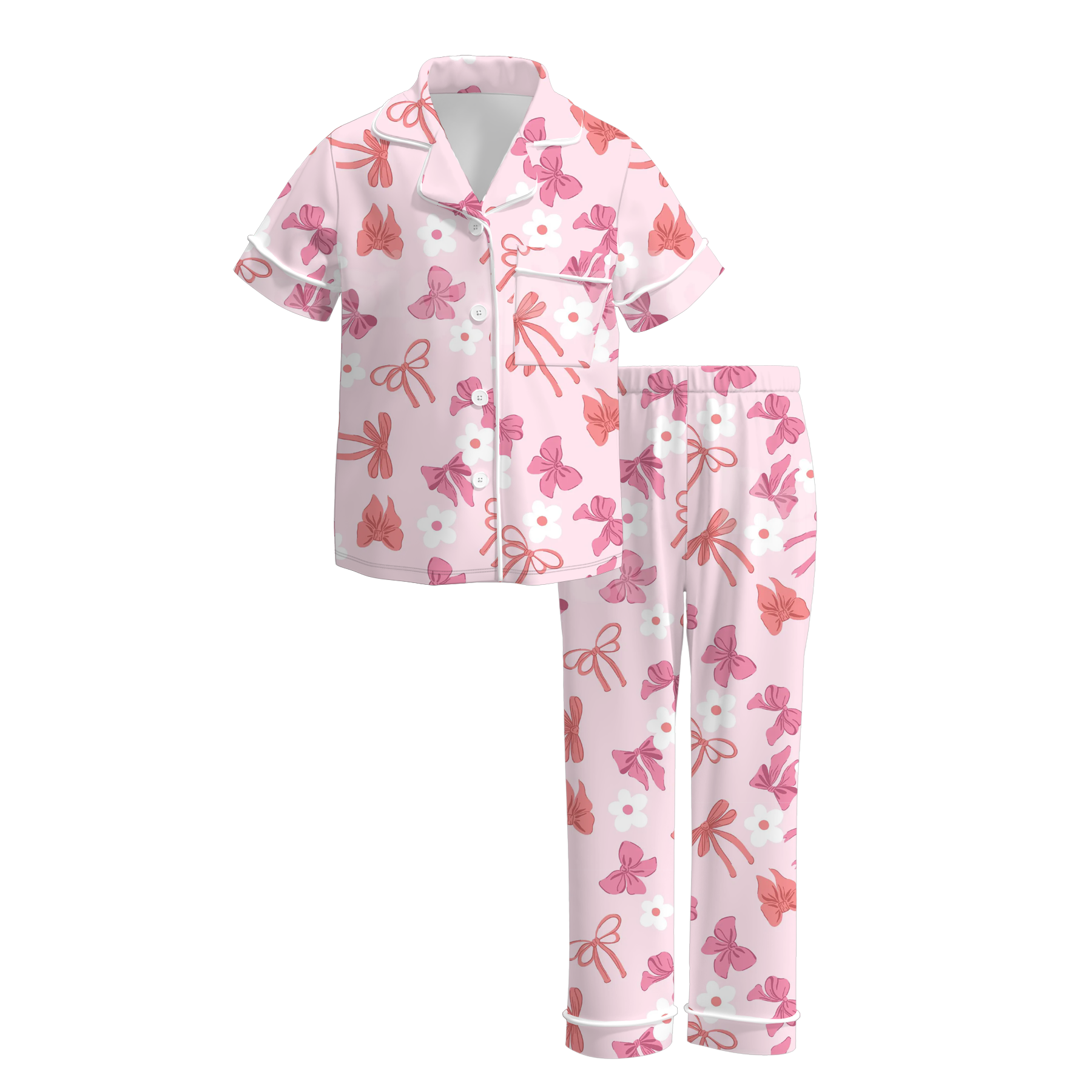 （Pre Order）Family Summer Bow Print Dress＆Pajamas