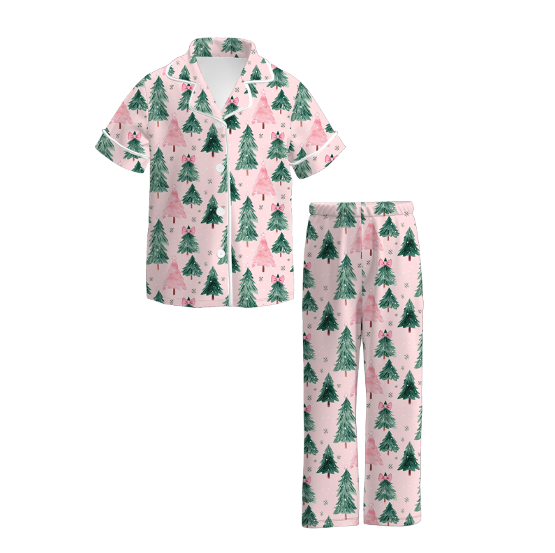 （Pre Order）Family Christmas Tree Print Dress,Set,Romper＆Pajamas