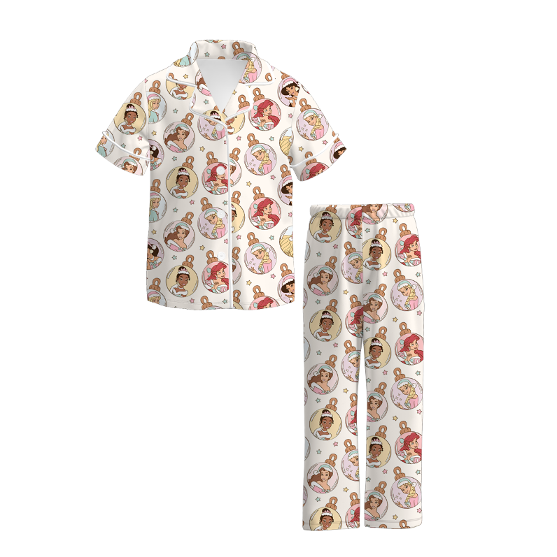 （Pre Order）Family Christmas Princess Print Dress,Set＆Pajamas
