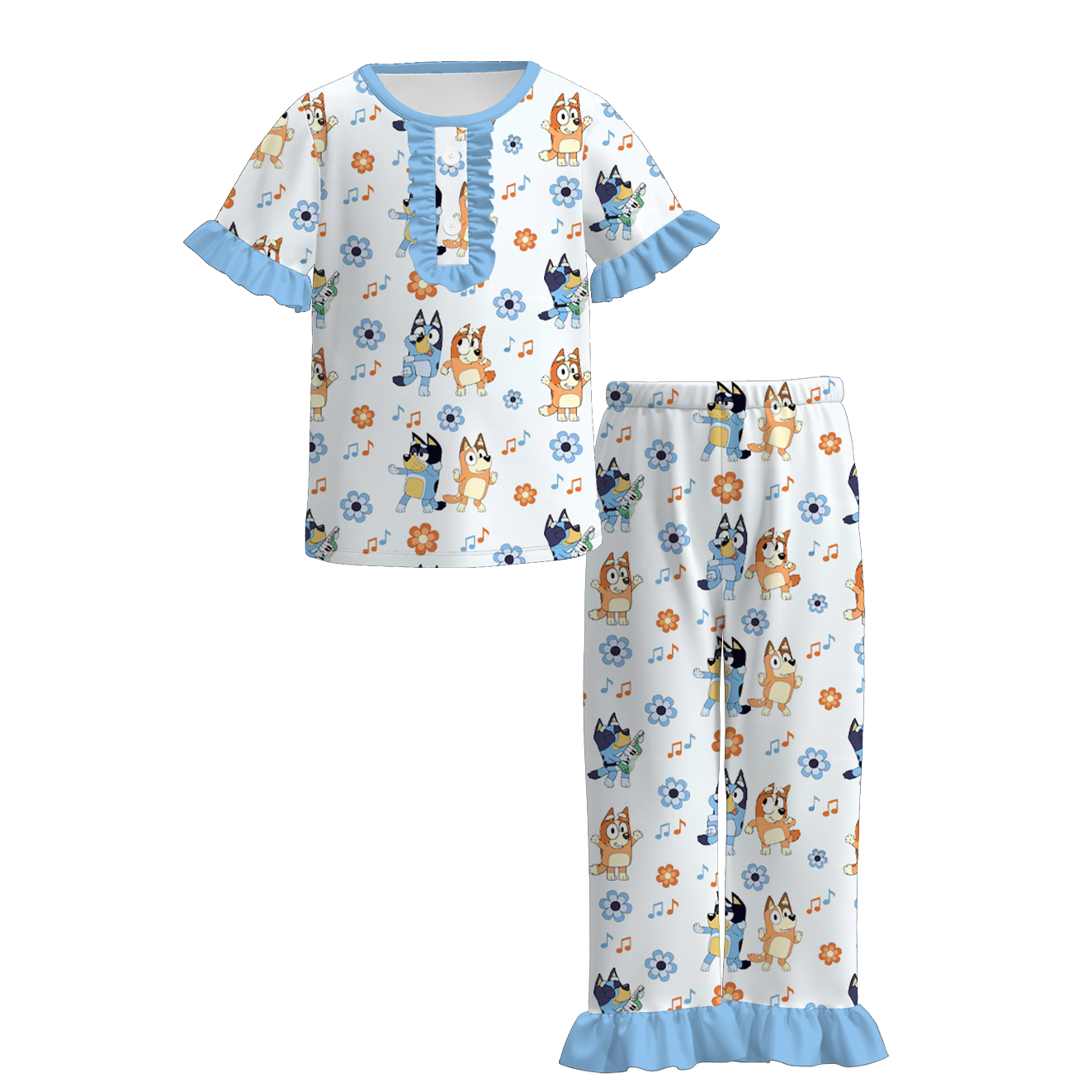 （Pre Order）Girls Fall&Winter Cartoon Print Pajamas