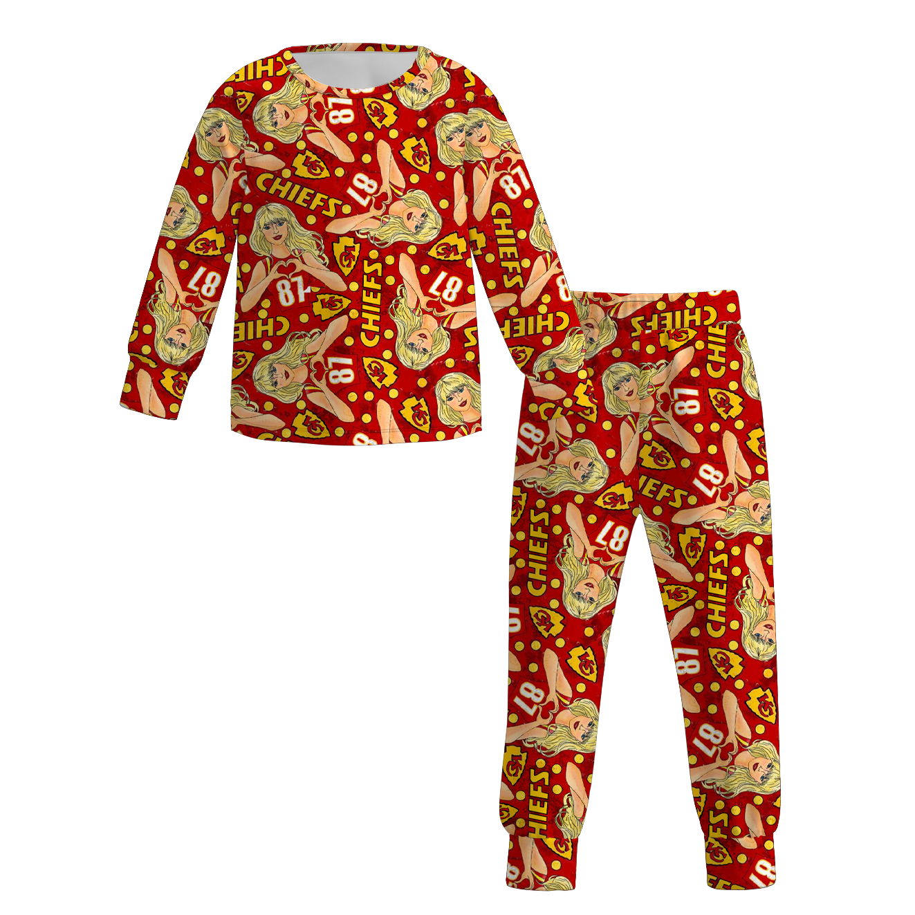 （Pre Order）Family Football TS Print Set,Pants＆Romper