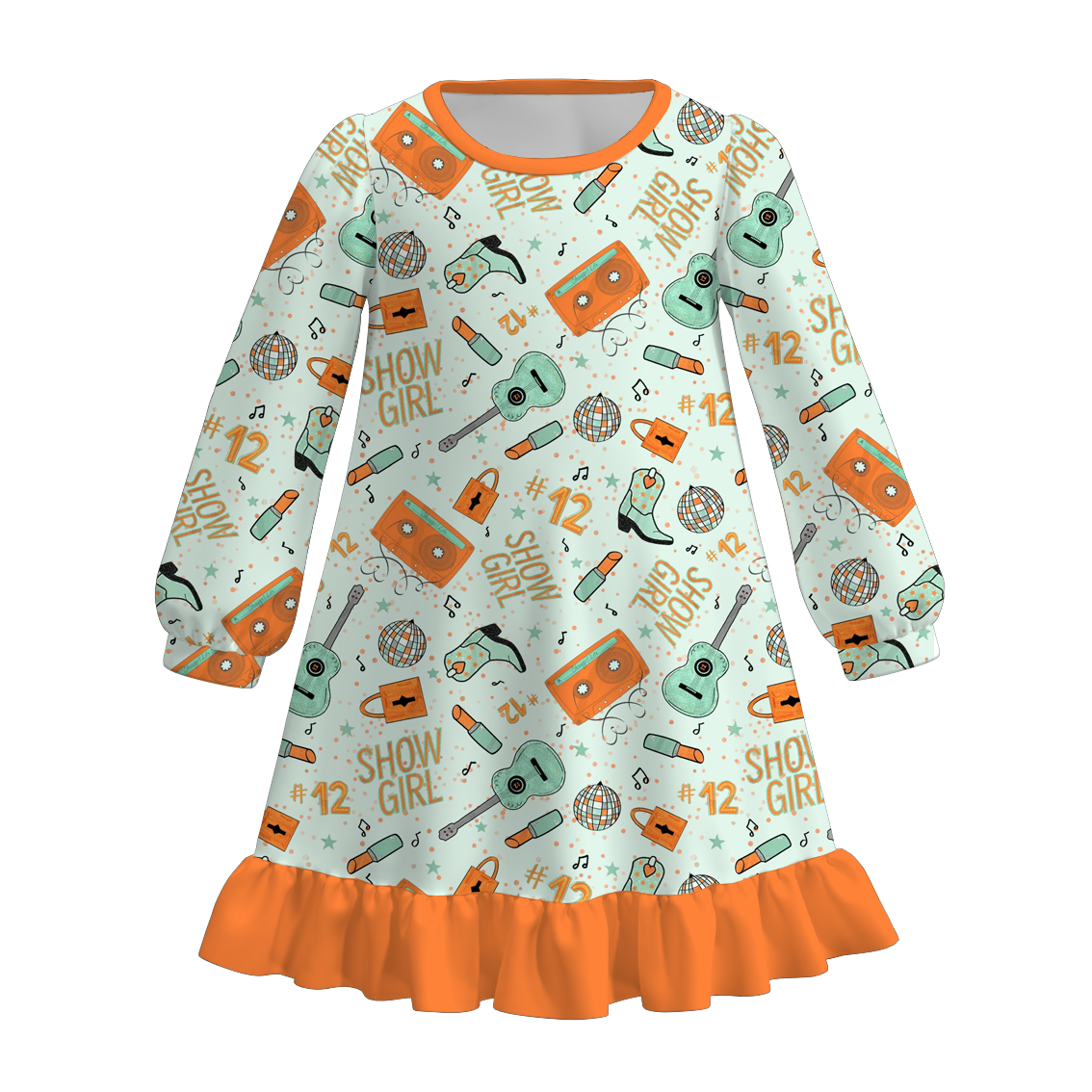 （Pre Order）Girls TS Print Pajamas Dress