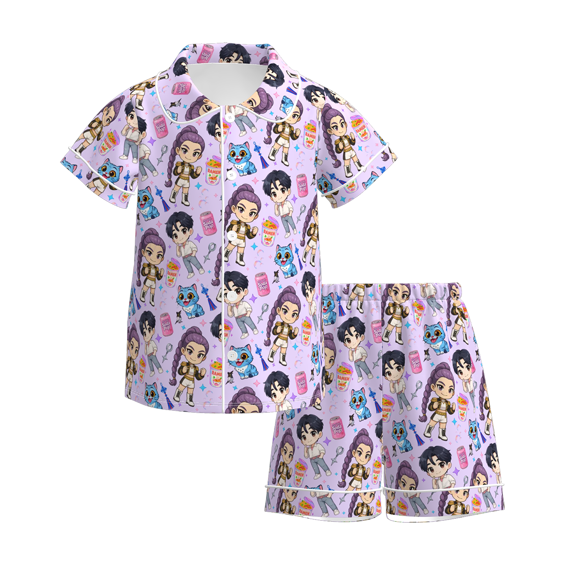 （Pre Order）Girls Movie Character Print Pajamas