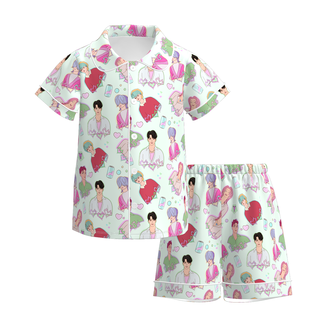 （Pre Order）Girls Movie Character Print Pajamas