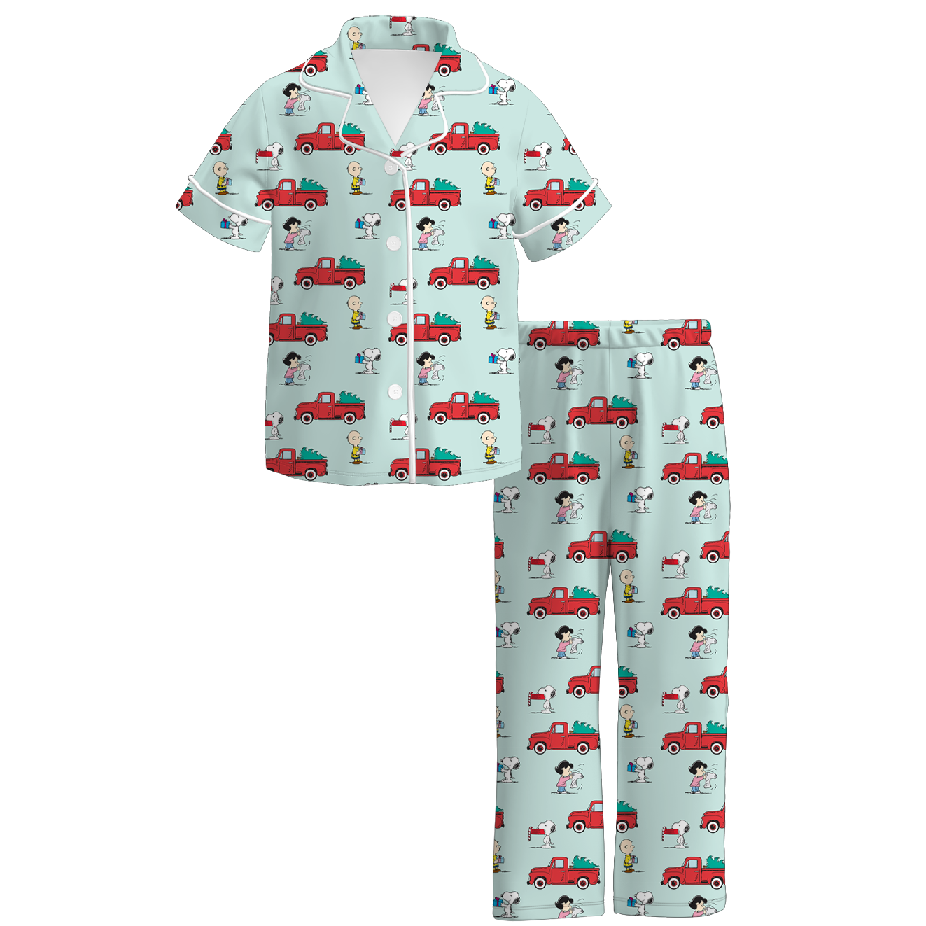 （Pre Order）Family Christmas Cartoon Print Dress,Set＆Pants