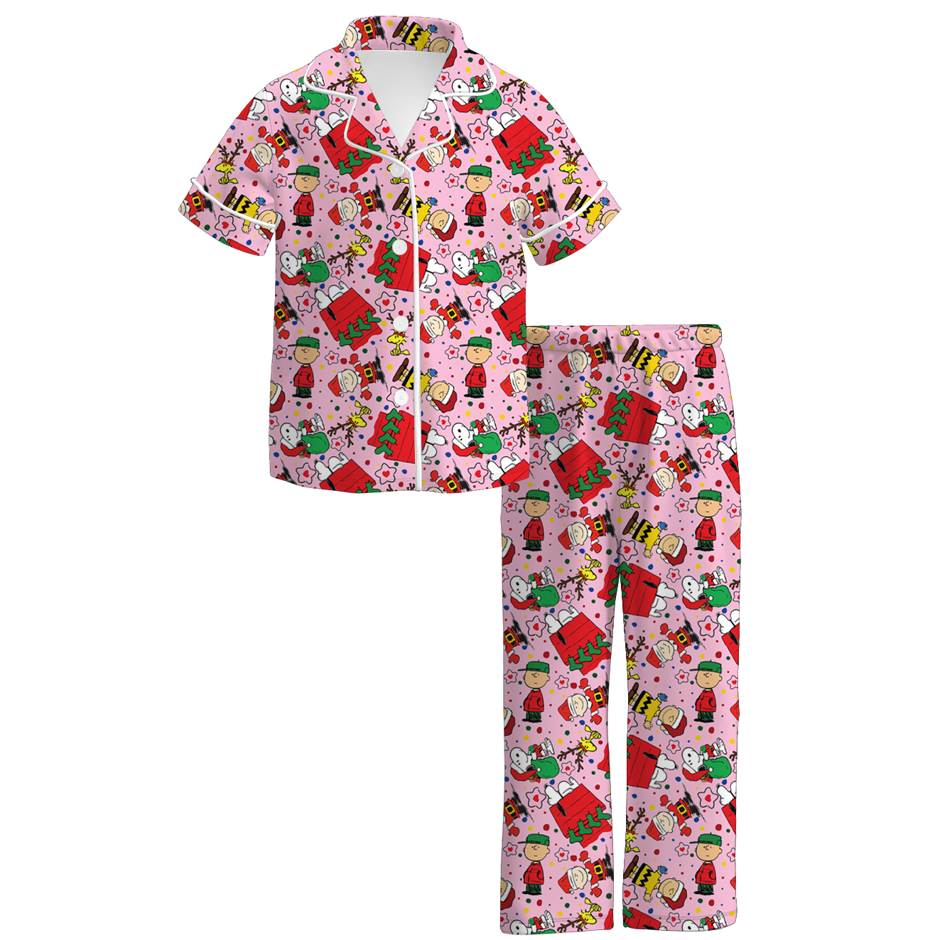 （Pre Order）Family Christmas Cartoon Print Dress,Set＆Pants