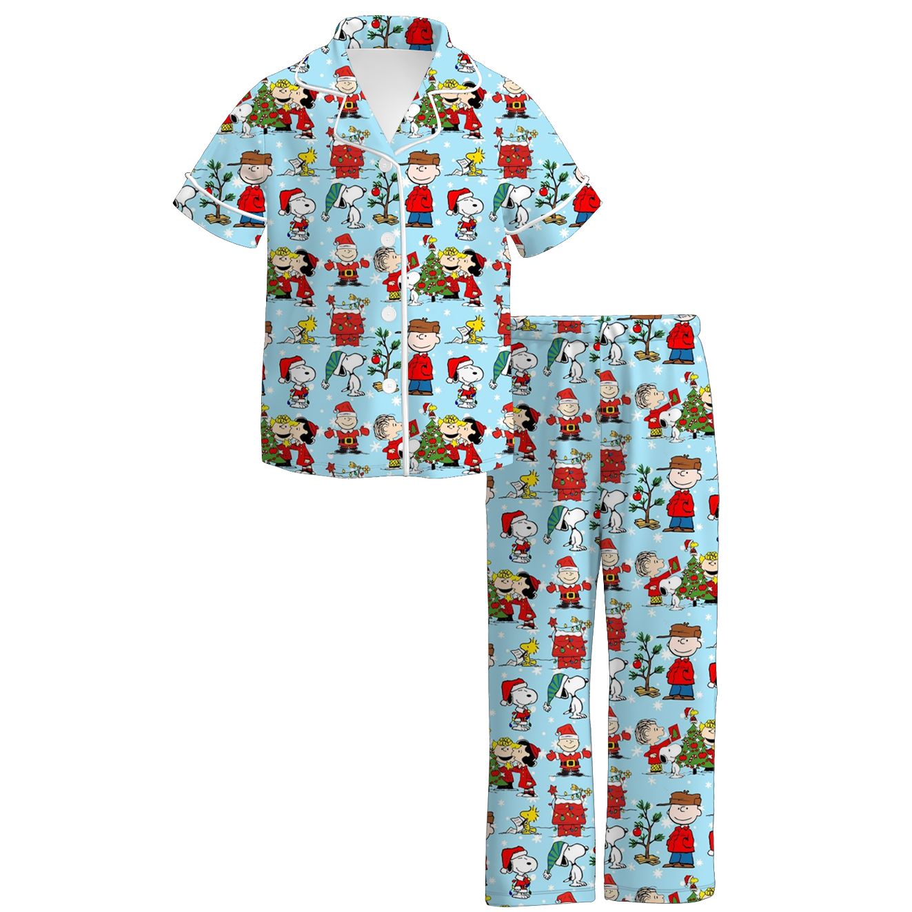 （Pre Order）Family Christmas Cartoon Print Dress,Set＆Pants