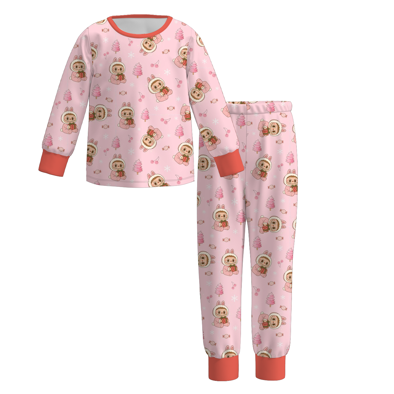 （Pre Order）Girls Christmas LBB Print Pajamas