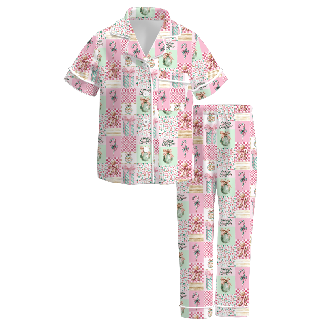 （Pre Order）Girls Christmas Print Pajamas