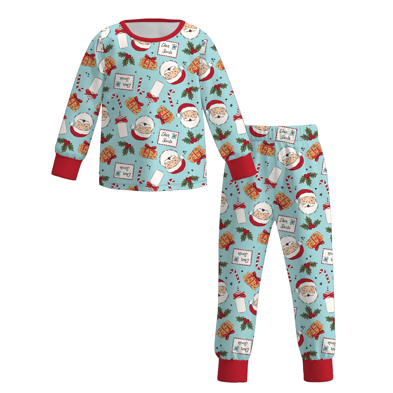 （Pre Order）Girls Christmas Print Pajamas