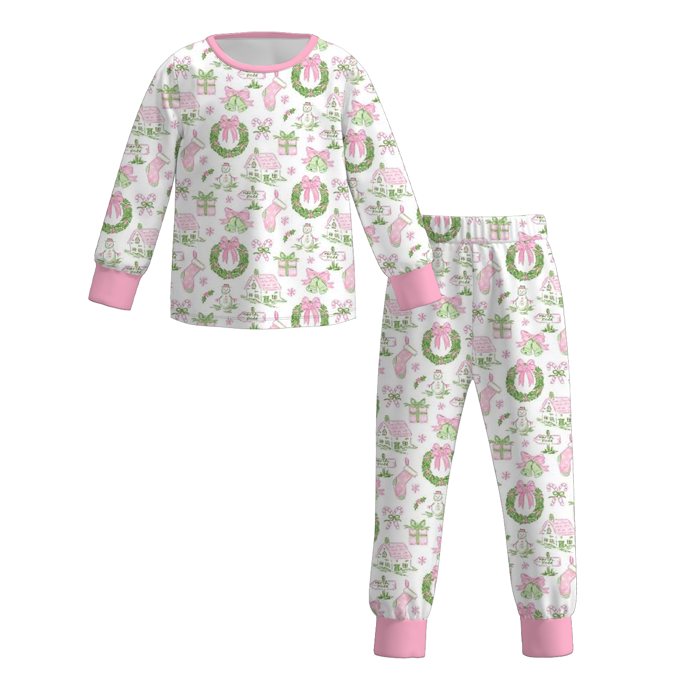 （Pre Order）Sisters Christmas Print Top&Romper