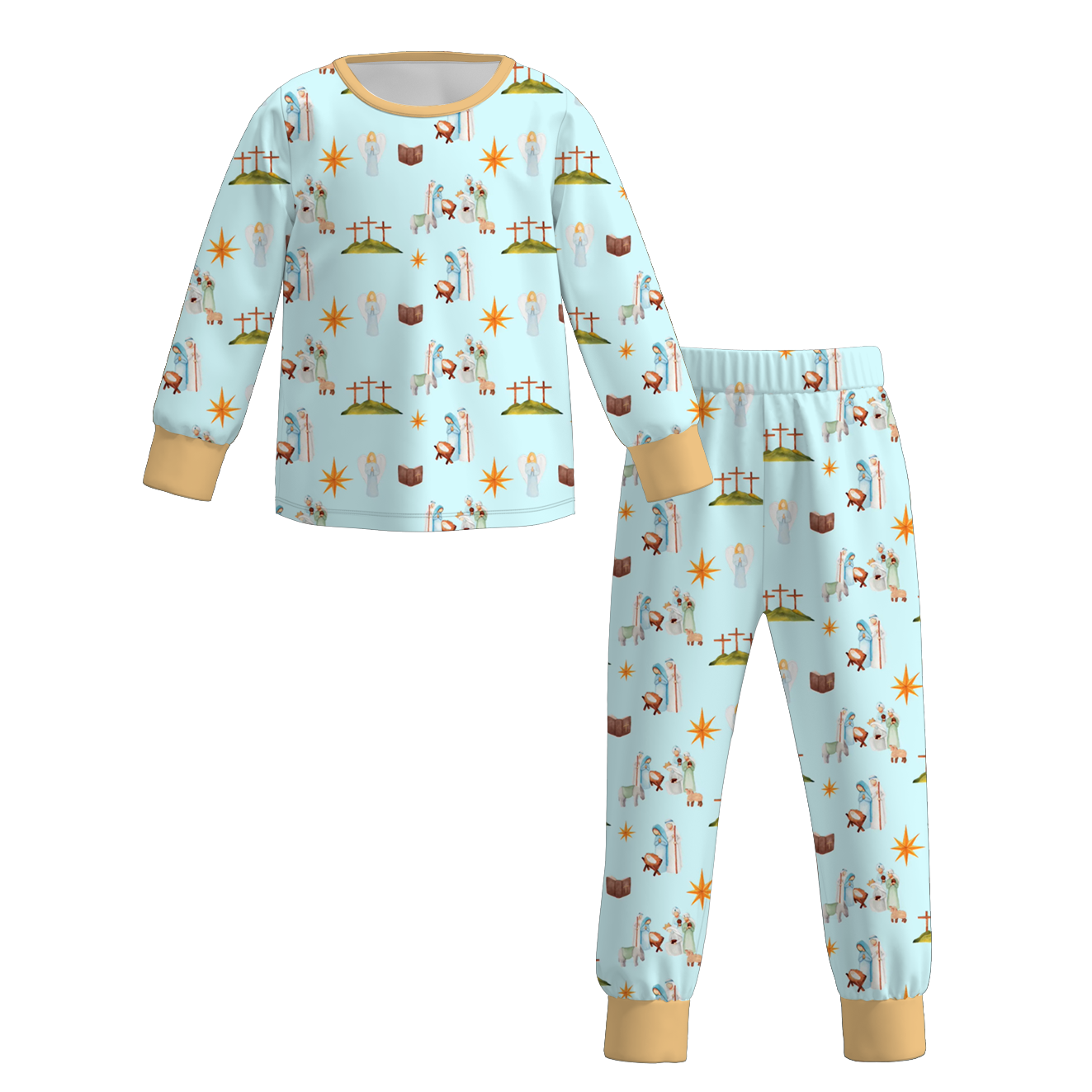 （Pre Order）Girls Christmas Print Pajamas