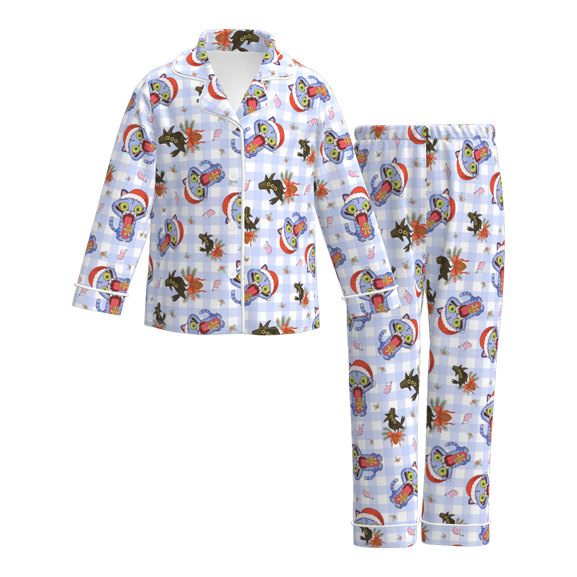 （Pre Order）Girls Christmas Print Pajamas