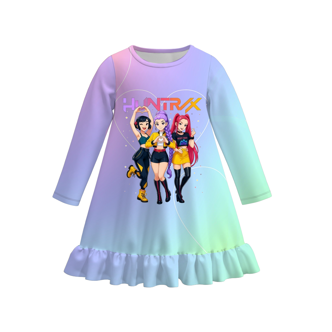 （Pre Order）Girls Movie Character Print Pajamas Dress