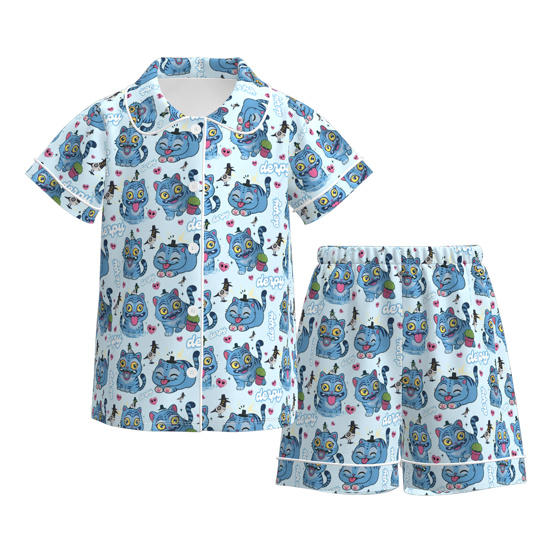 （Pre Order）Girls Valentine's Day Movie Character Print Pajamas