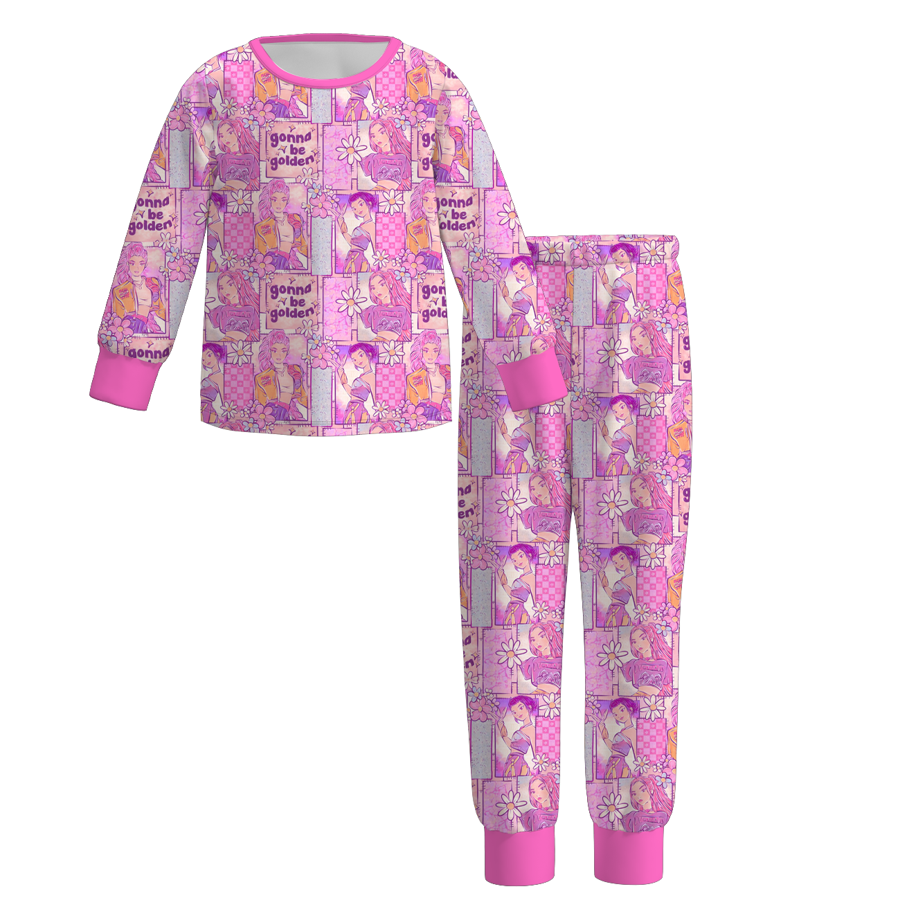 （Pre Order）Girls Movie Character Print Pajamas
