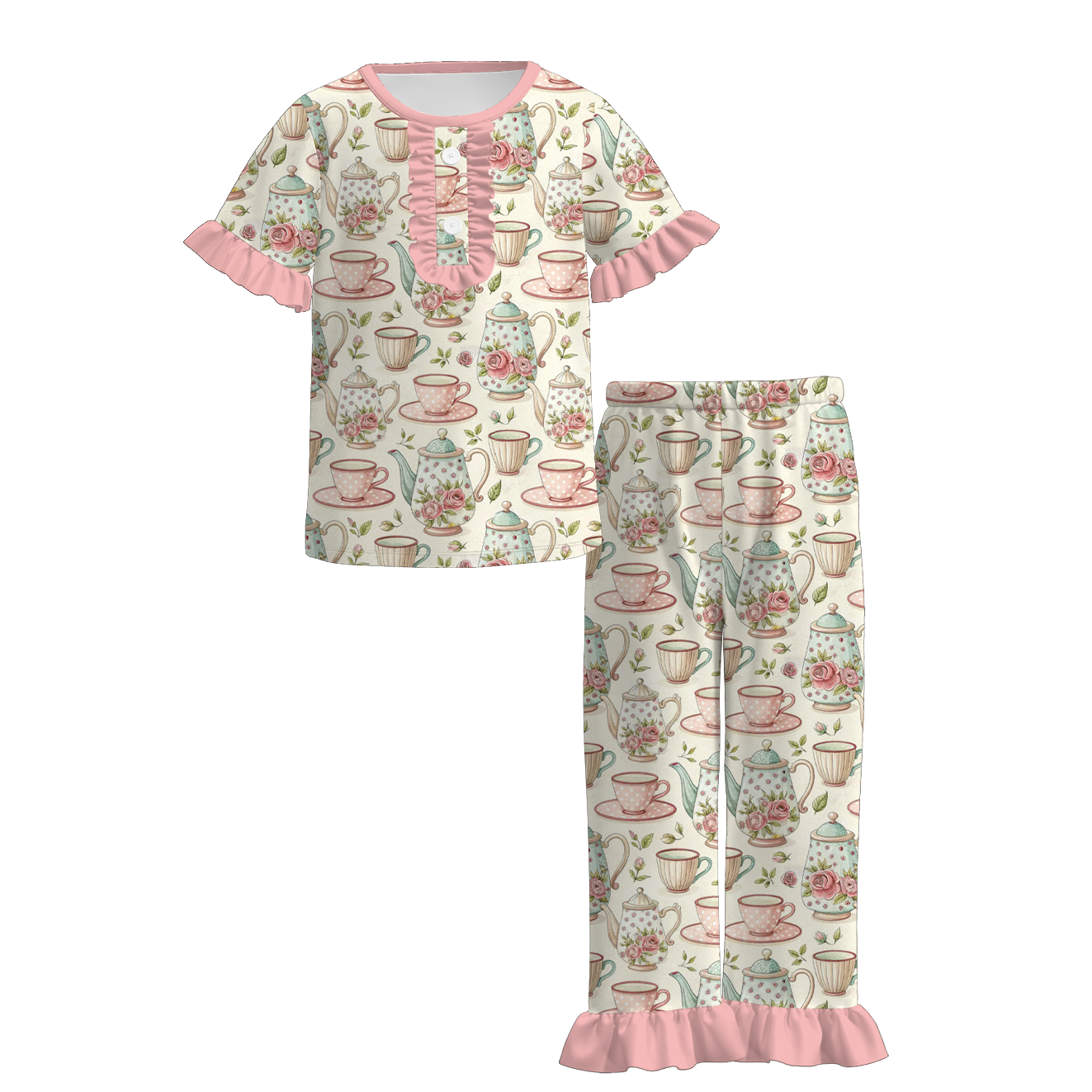 （Pre Order）Sisters Spring Afternoon Tea Print Dress,Set&Romper