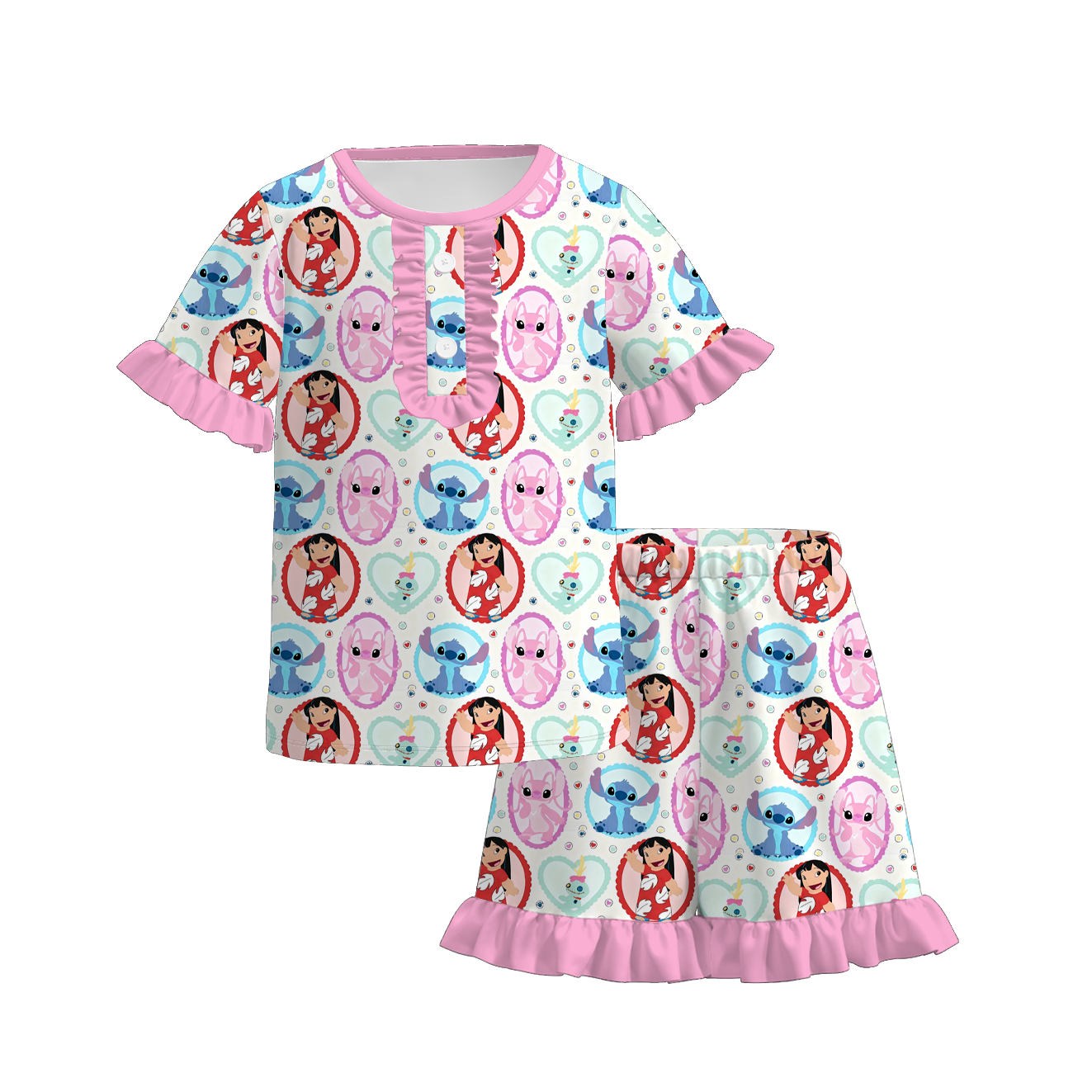 （Pre Order）Girls Spring Princess Print Pajamas