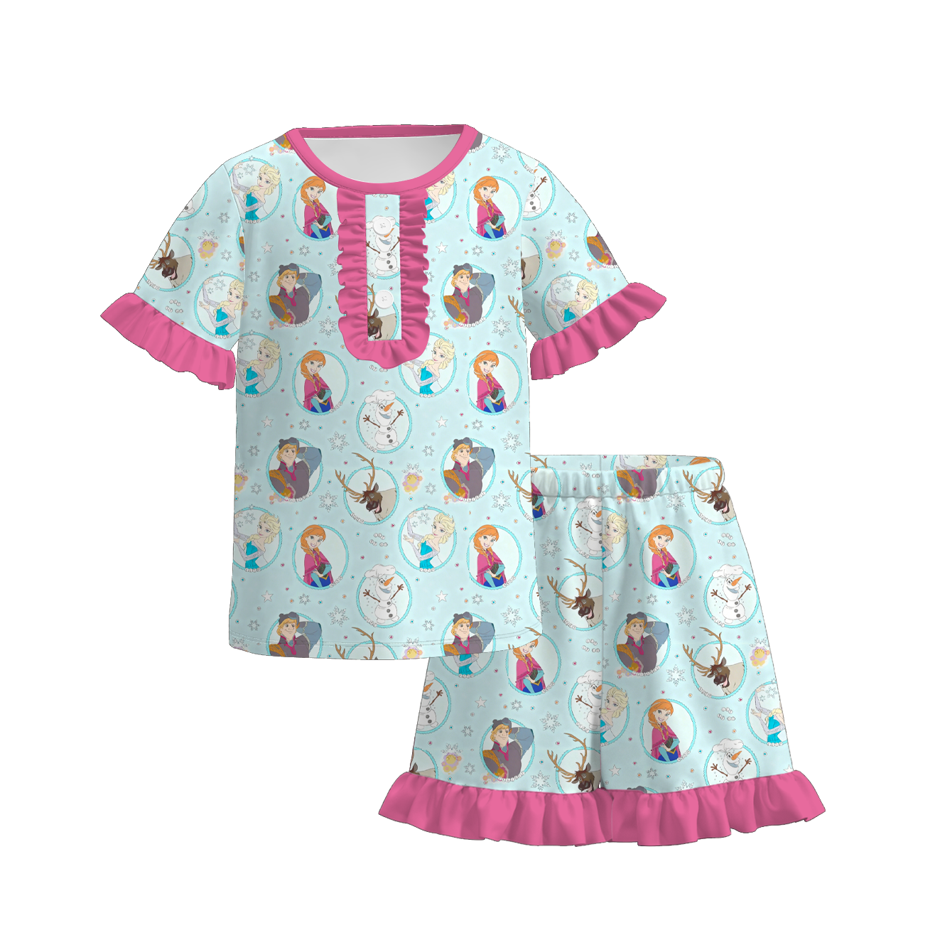 （Pre Order）Girls Spring Princess Print Pajamas