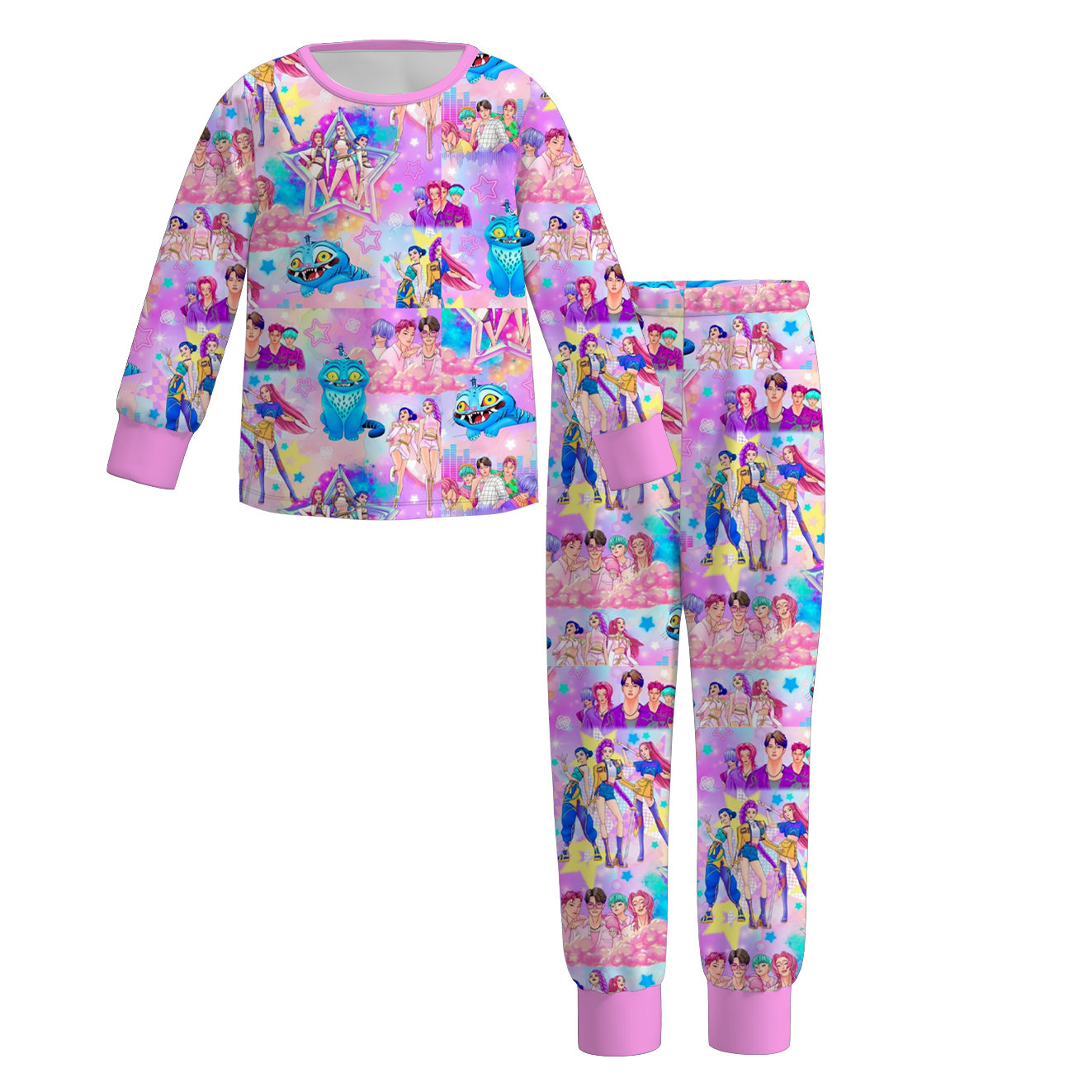 （Pre Order）Girls Movie Character Print Pajamas