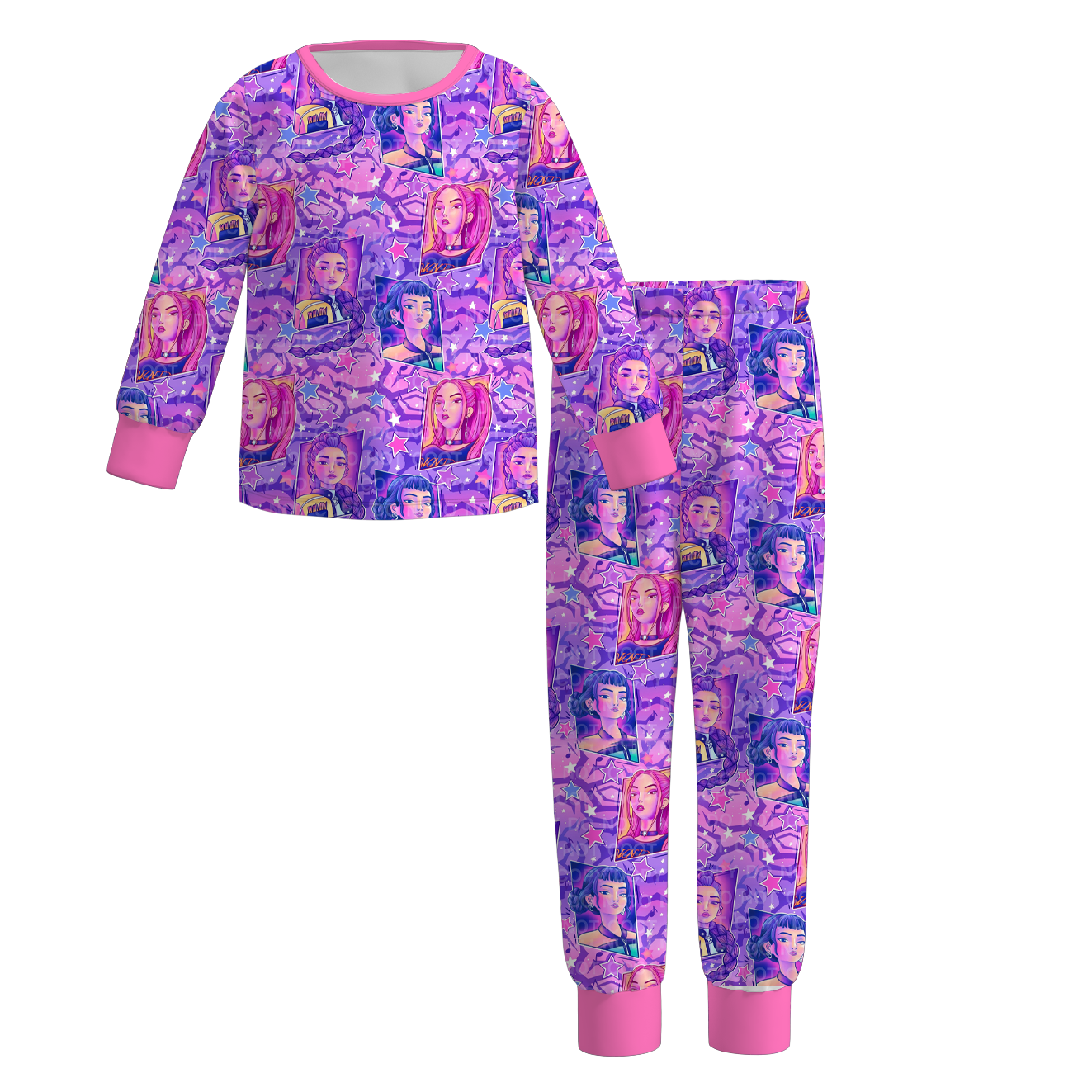 （Pre Order）Girls Movie Character Print Pajamas