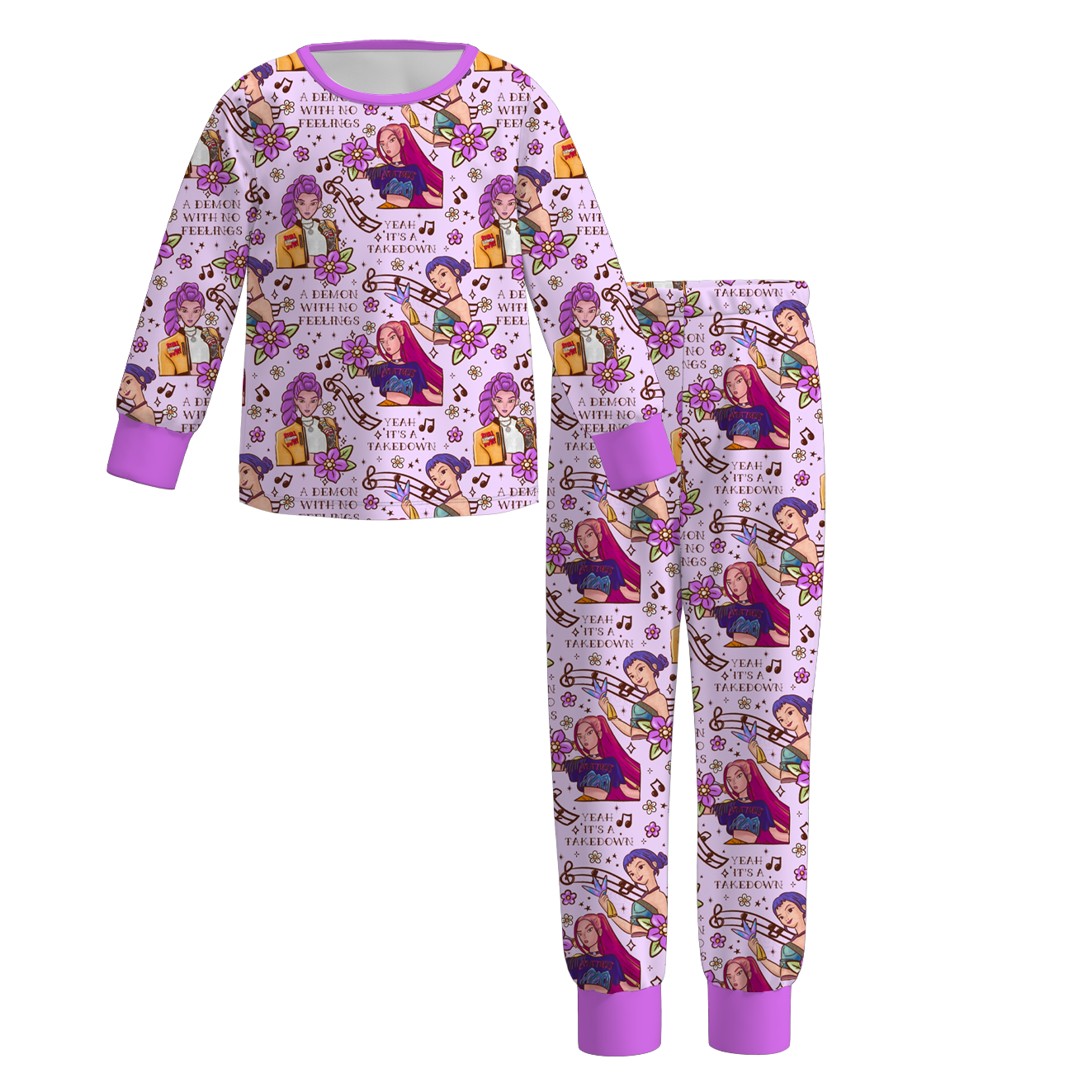 （Pre Order）Girls Movie Character Print Pajamas