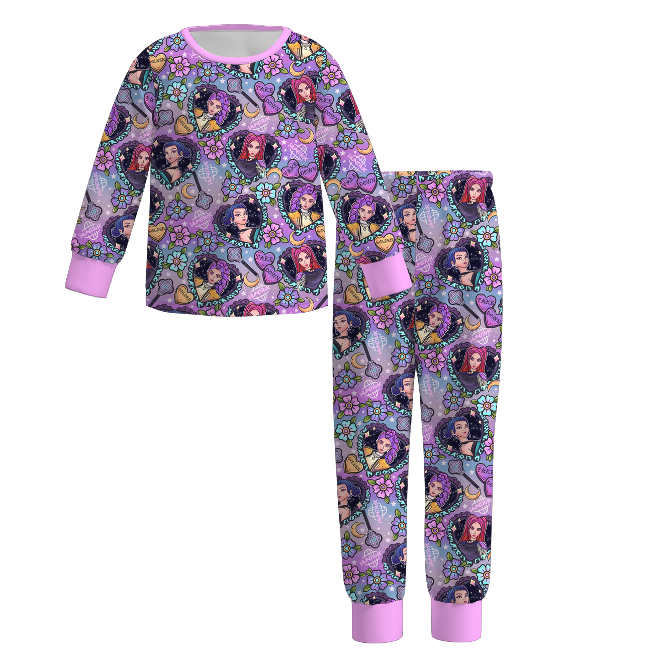 （Pre Order）Girls Movie Character Print Pajamas