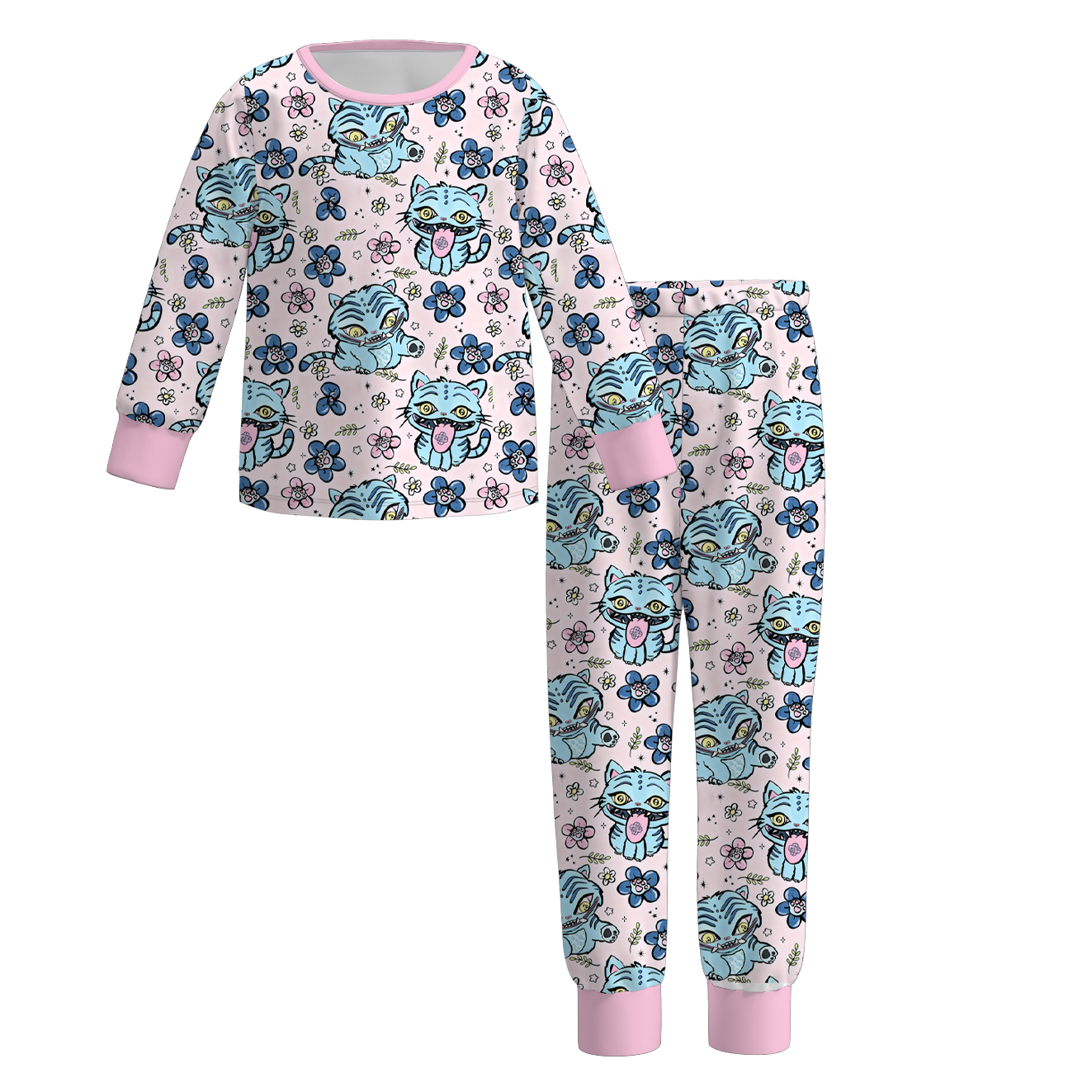 （Pre Order）Girls Movie Character Print Pajamas