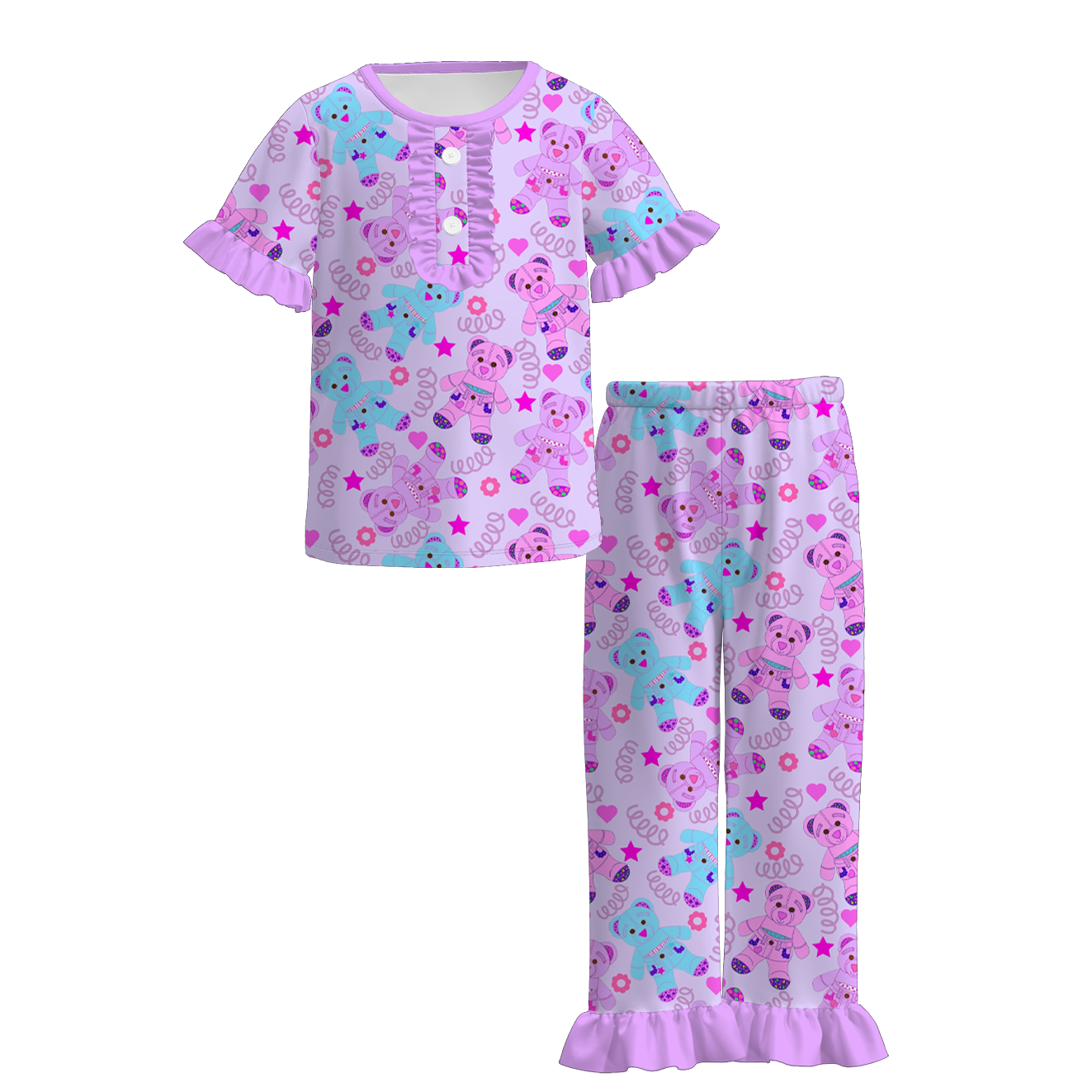 （Pre Order）Girls Valentine's Day Print Pajamas