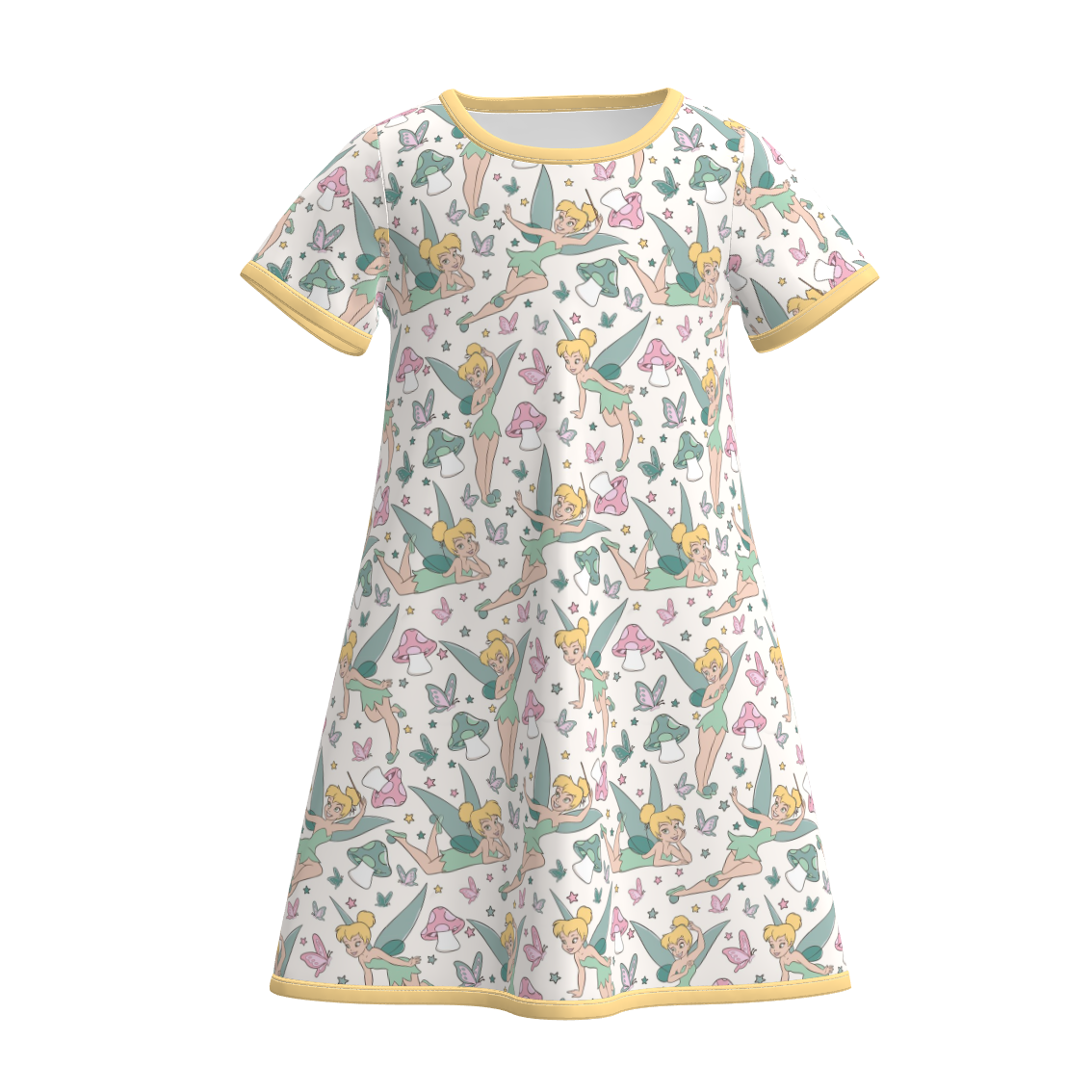 （Pre Order）Girls Spring&Summer Cartoon Print Pajamas Dress